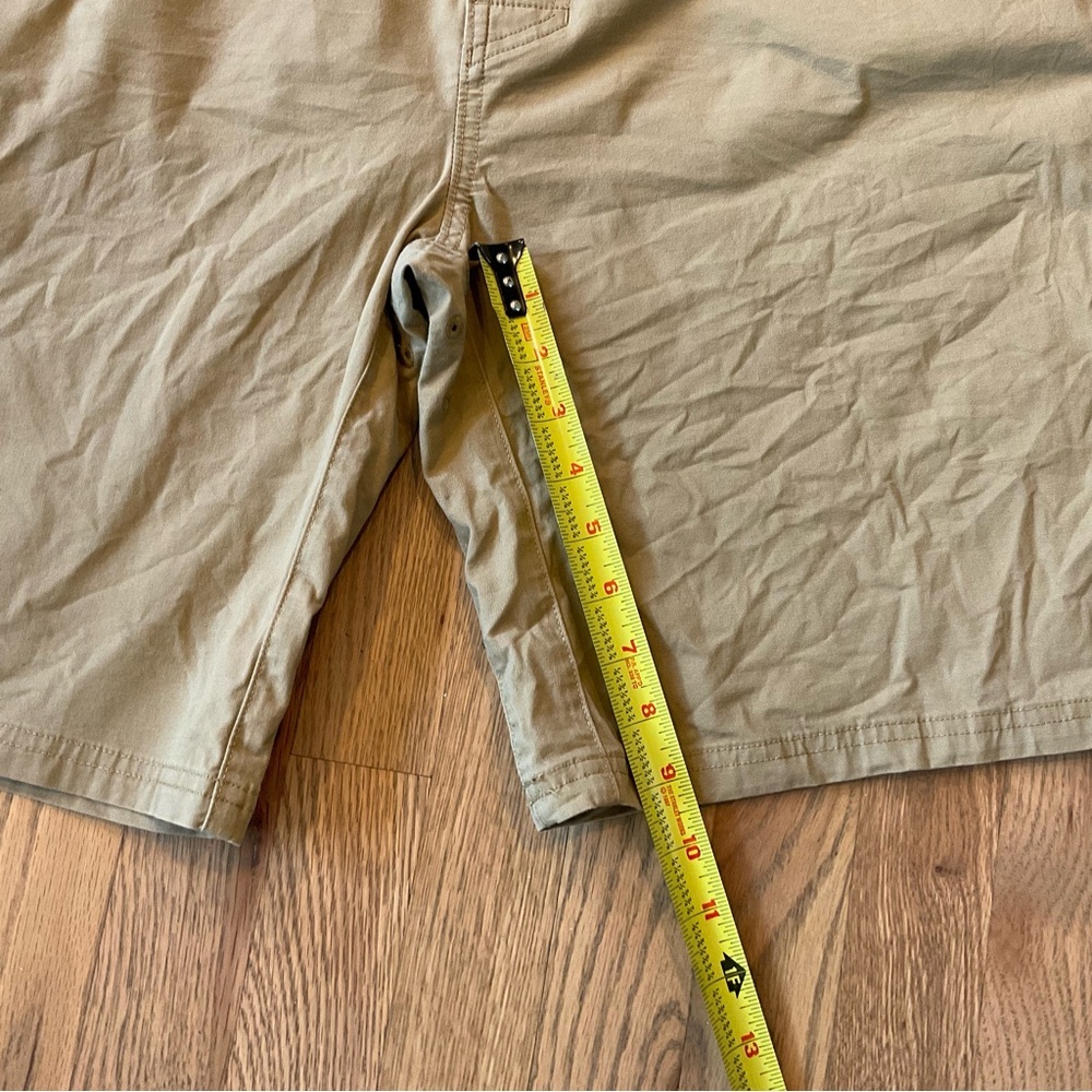 PRANA Breahe Chino Shorts Sz 38 Standard Fit Brown Stretch 9” Inseam Khaki Hike - Picture 3 of 13